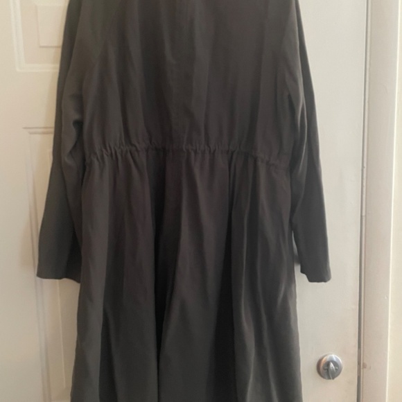 Army/Olive Green Lane Bryant Long Lightweight Jacket - Picture 3 of 5